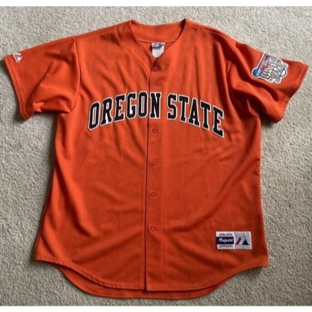 Majestic Oregon State Beavers Baseball Jersey 2006 College World Series-XL
